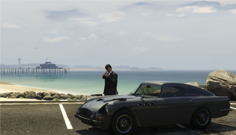 Man with Gun by Car
