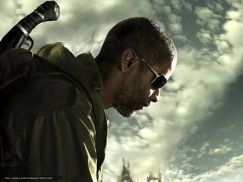 man with gun in apocalyptic setting