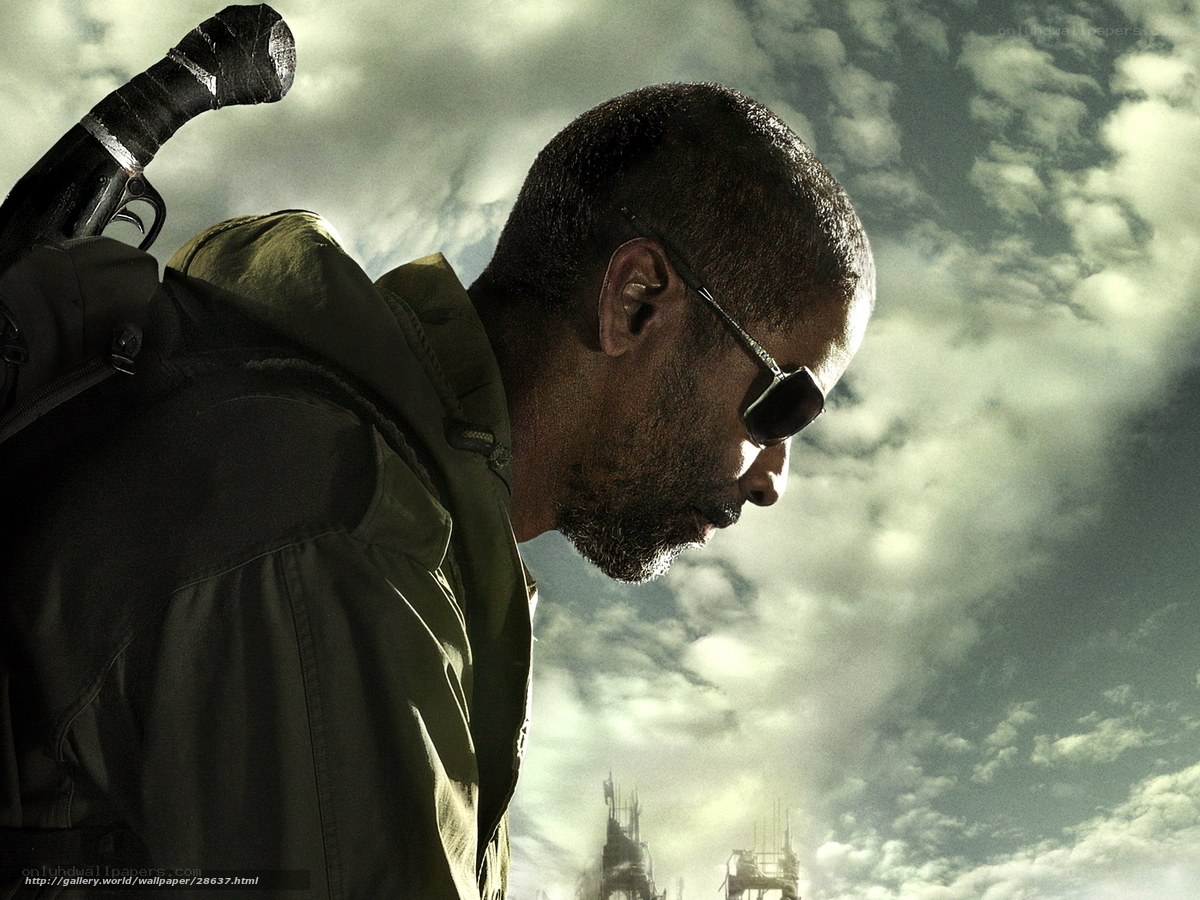 man with gun in apocalyptic setting