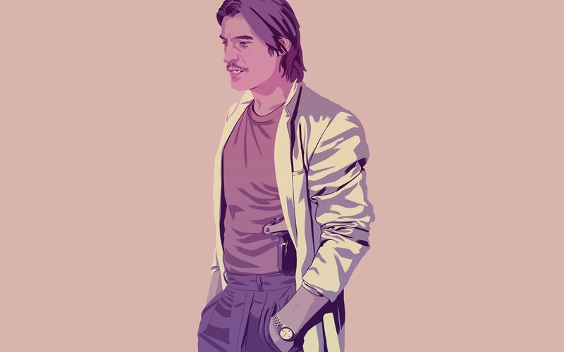 Man with Gun in Waistband — Purple