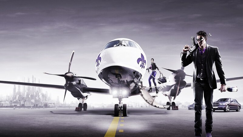 Man with gun near private jet