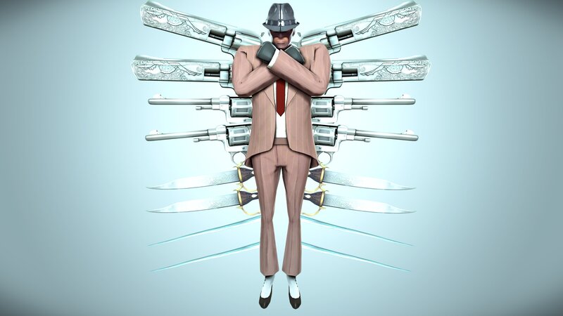 Man with Guns and Swords