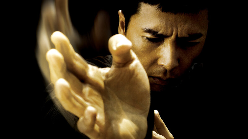 man with hand in motion