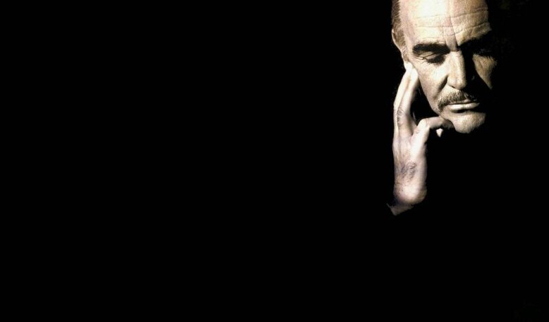 Man with Hand on Face — Black