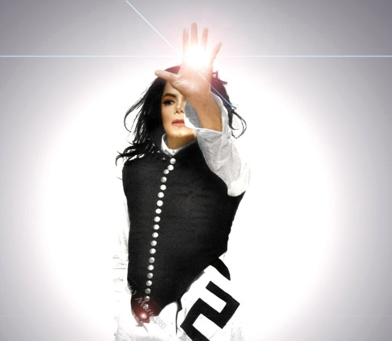 Man with Hand Raised — Black