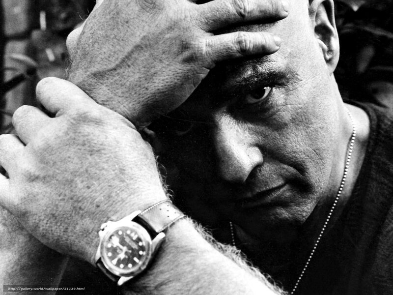 Man with Hands on Head — Black, Dramatic, Photograph