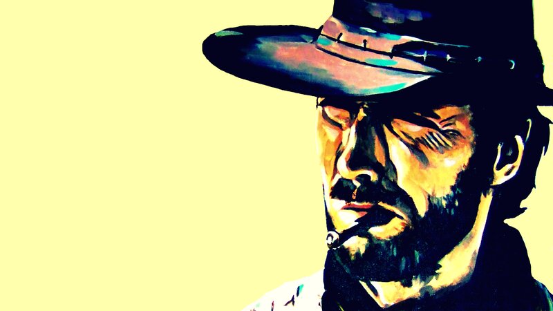 Man with Hat and Cigar — Yellow