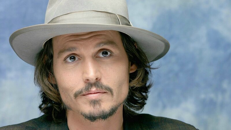 Man with Hat and Mustache — Gray