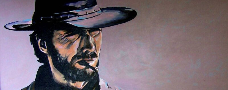 Man with Hat and Pipe — Black