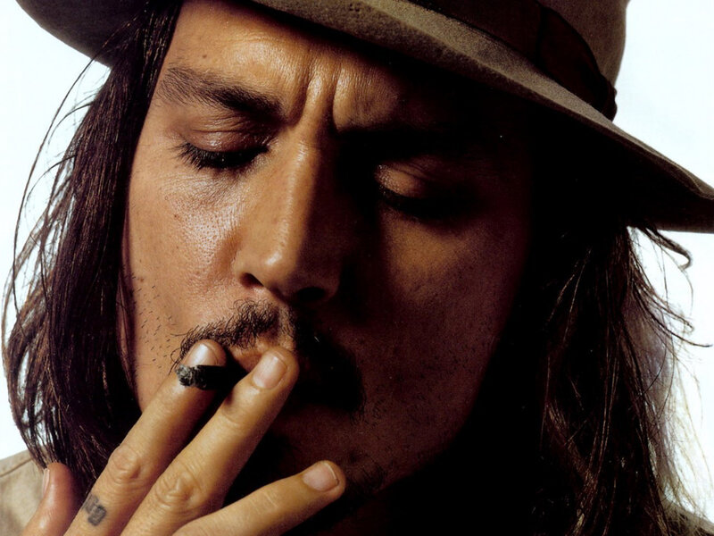 Man with Hat Smoking