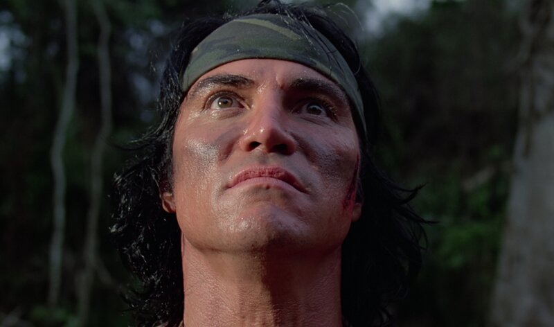 Man with Headband in Forest
