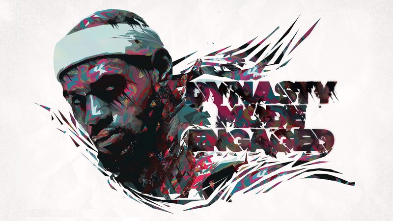Man with Headband — White