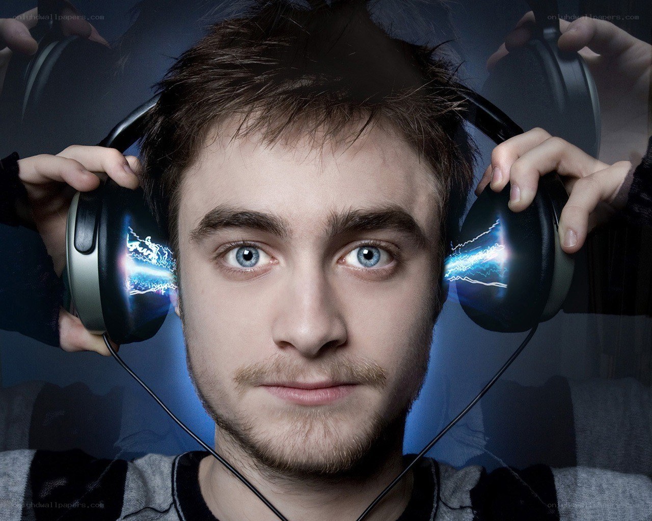 man with headphones