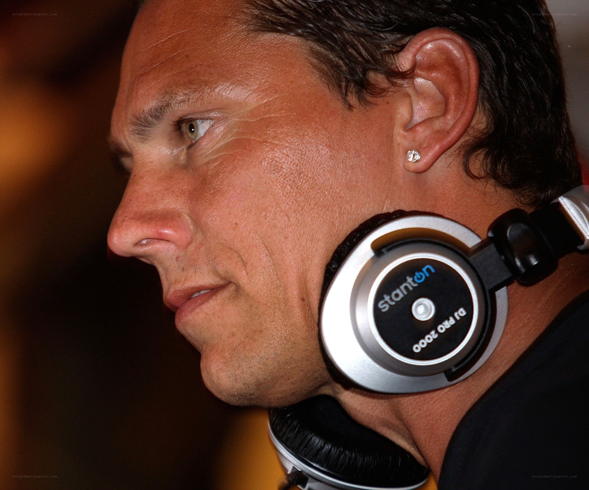 man with headphones