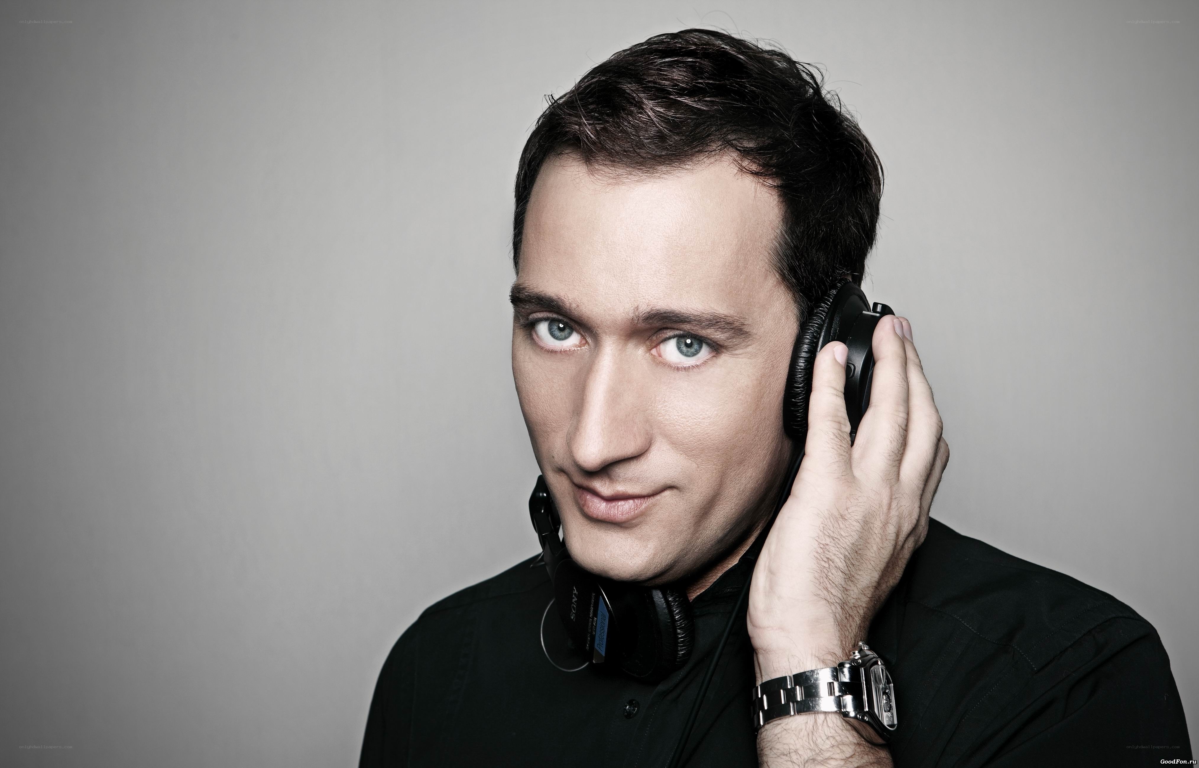 man with headphones