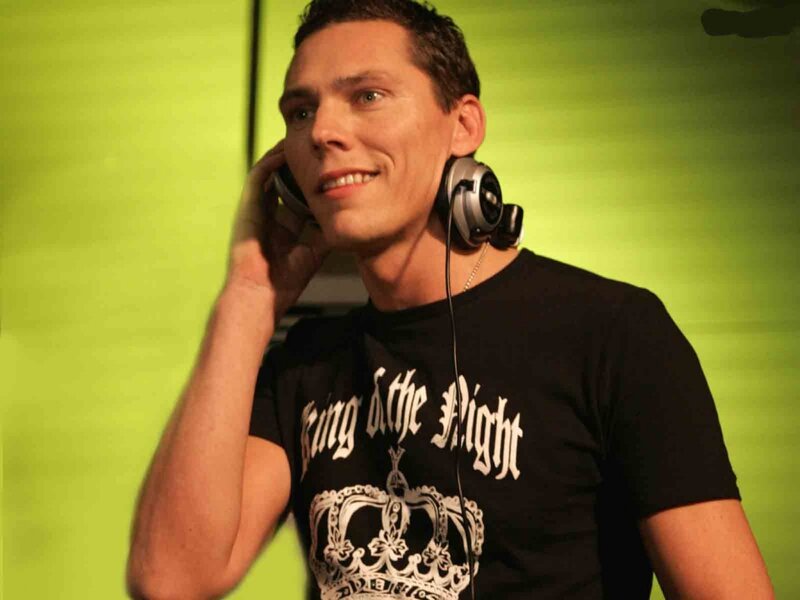 man with headphones at event