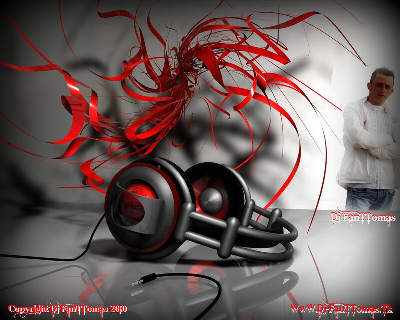 Man with Headphones — Red