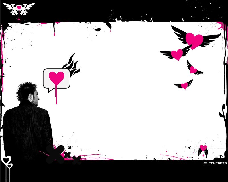 man with heart speech bubble