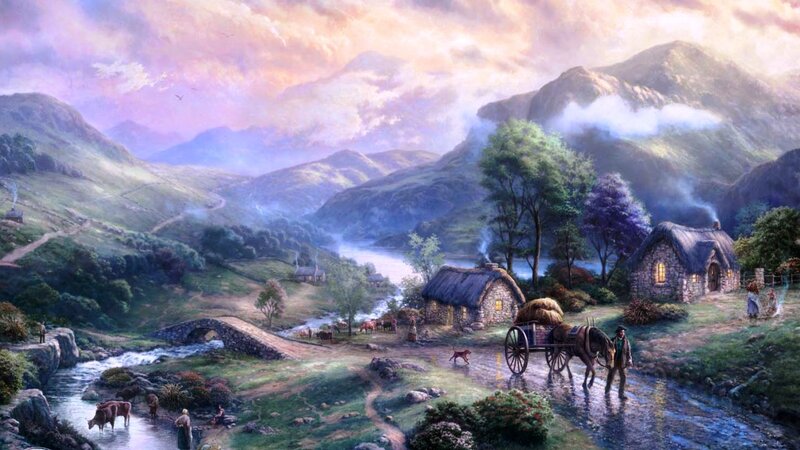 Man with Horse-drawn Cart — Green