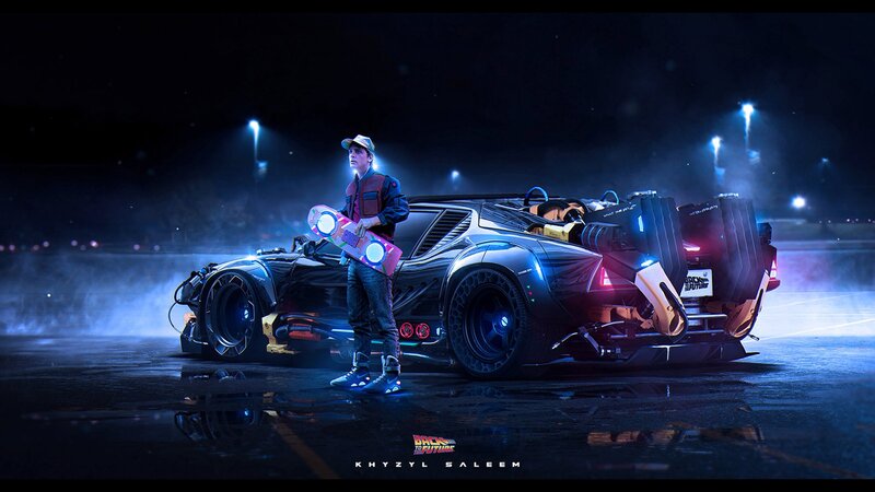 Man with Hoverboard — Black