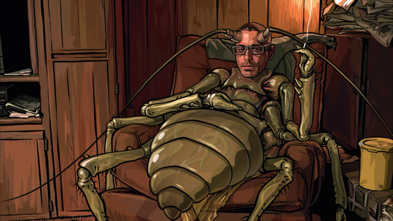 man with insect body
