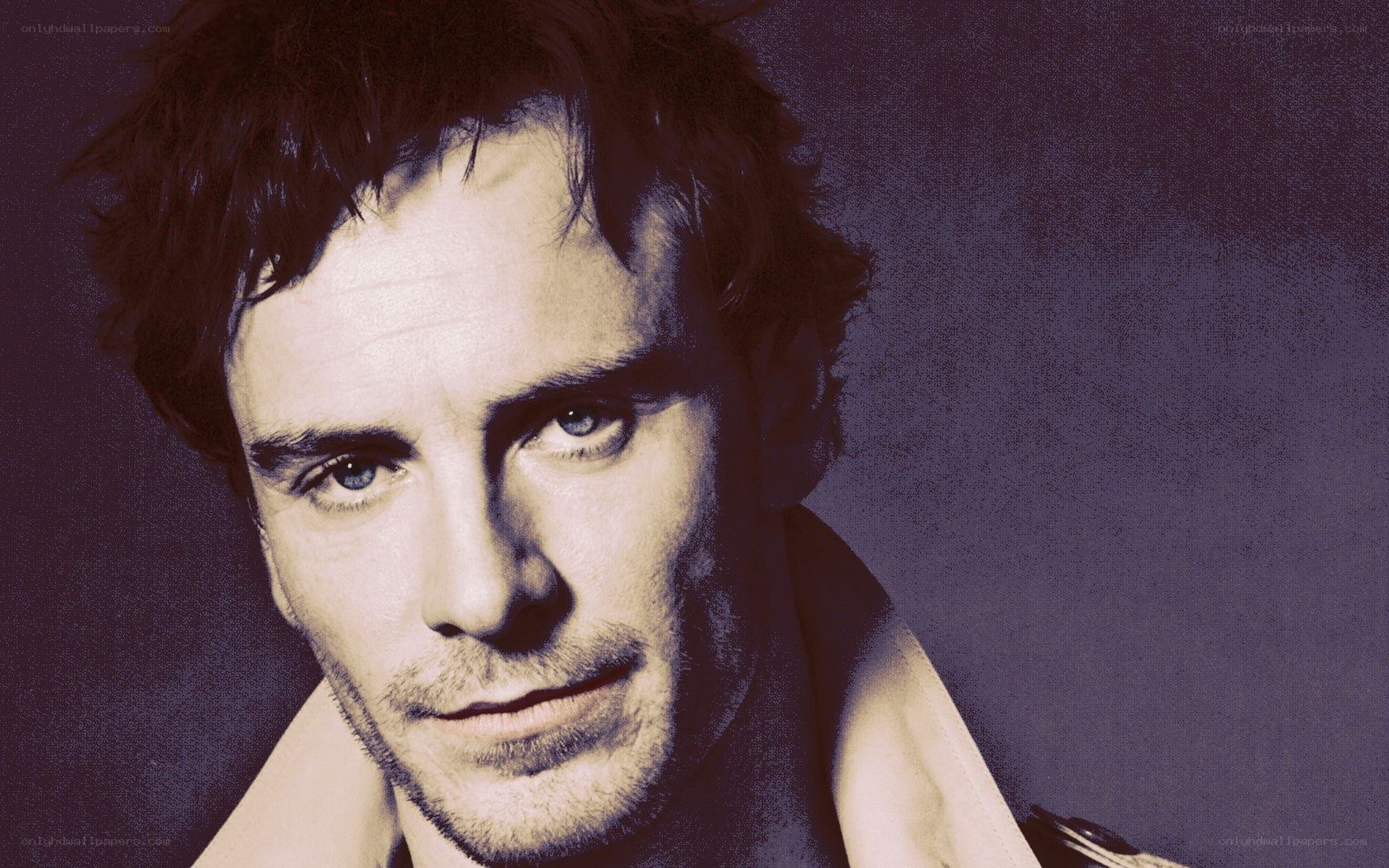 man with intense gaze