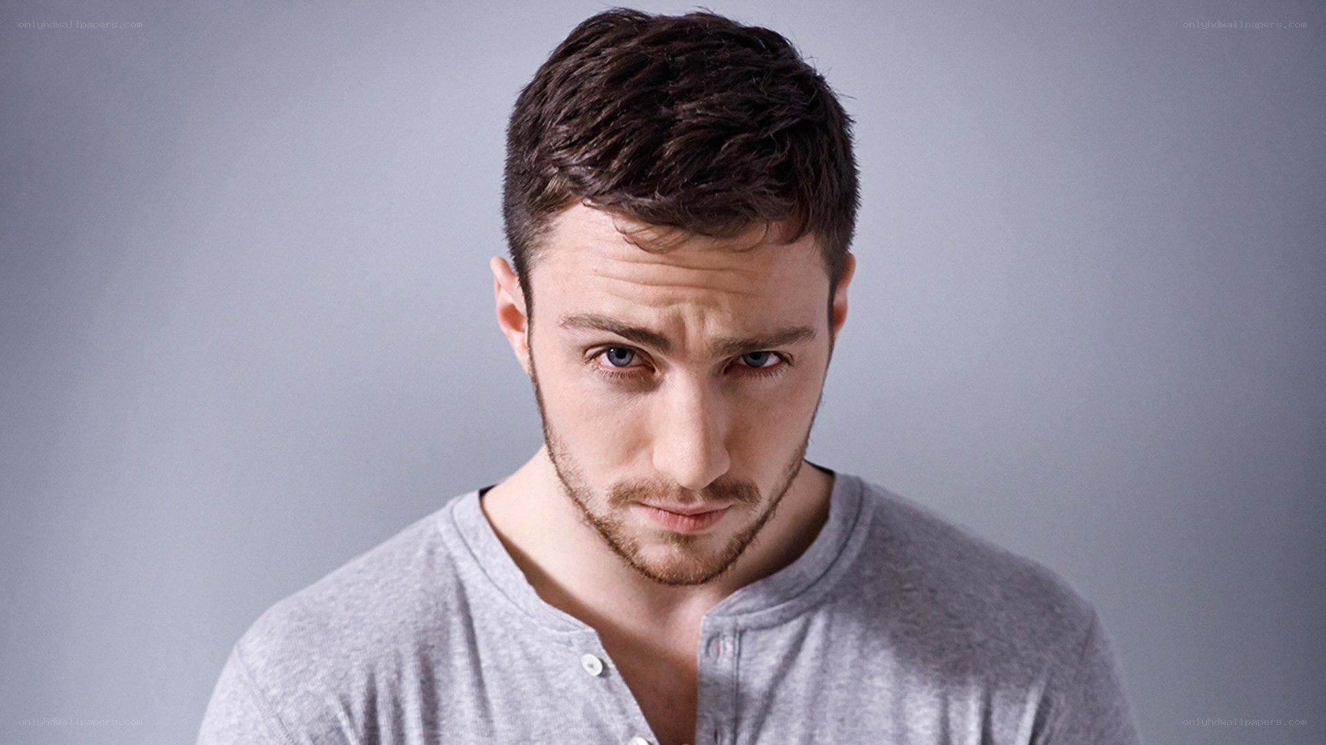 man with intense gaze