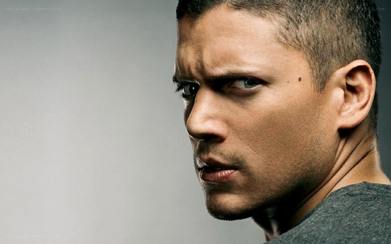 man with intense gaze