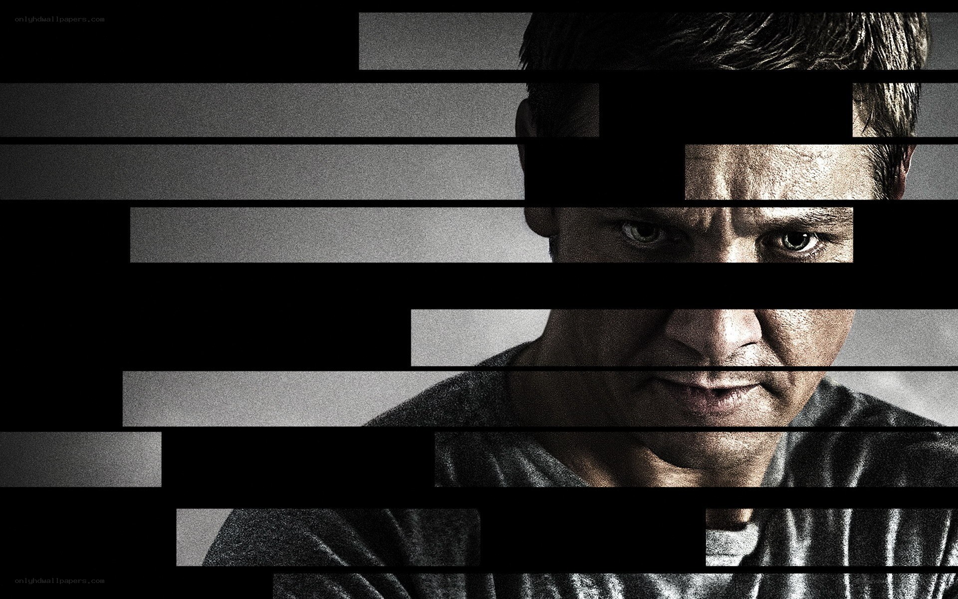 man with intense gaze through bars