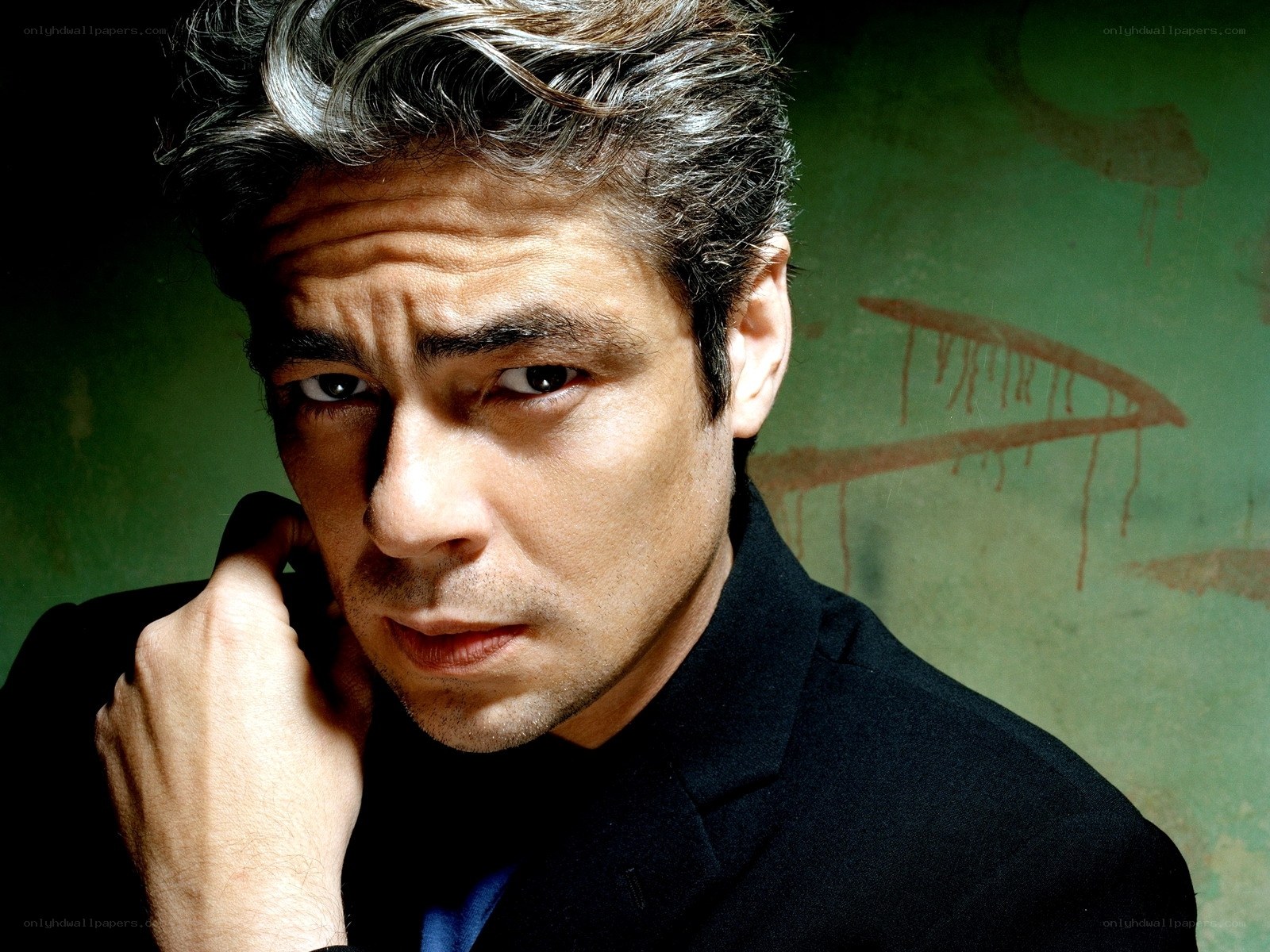 man with intense gaze