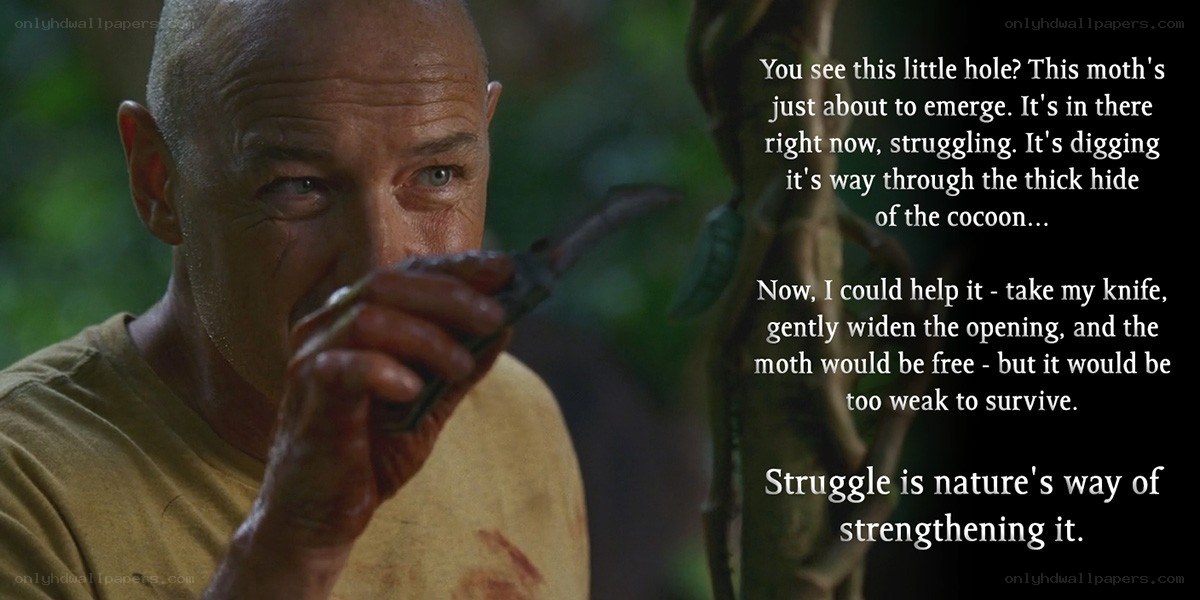 man with knife in jungle