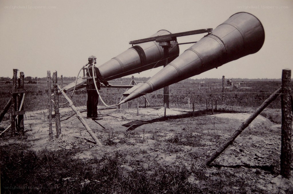 Man with large horns in field
