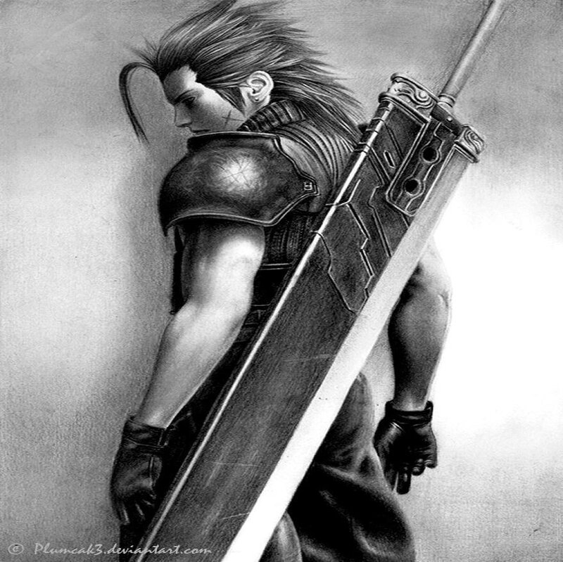 Man with Large Sword — Black, Dramatic