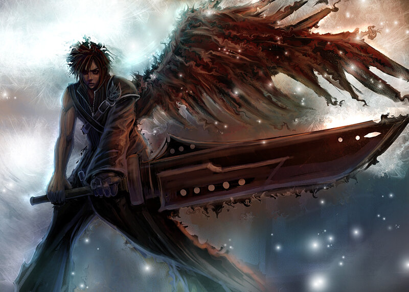 Man with Large Sword — Brown