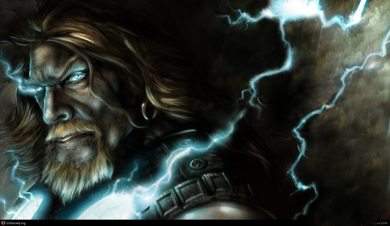 Man with Lightning — Black