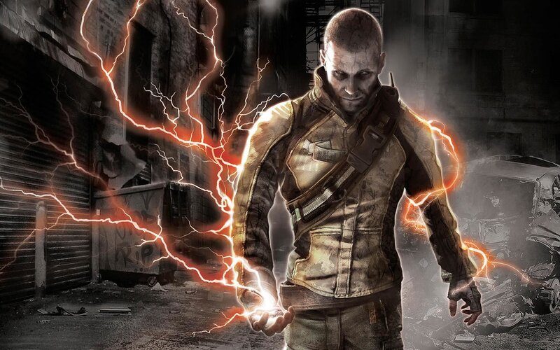 Man with Lightning Powers — Black, Dramatic, Night