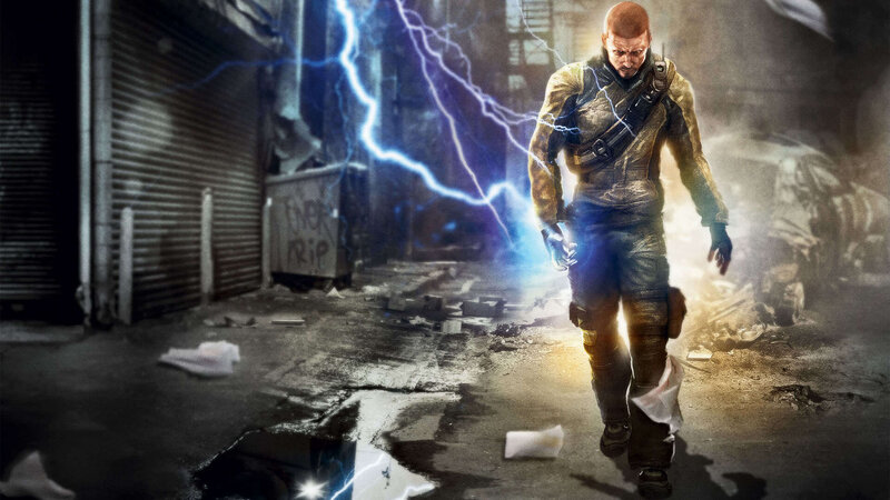 Man with Lightning Powers — Blue, Dramatic, Night