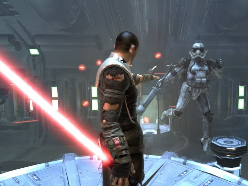 Man with Lightsaber — Gray