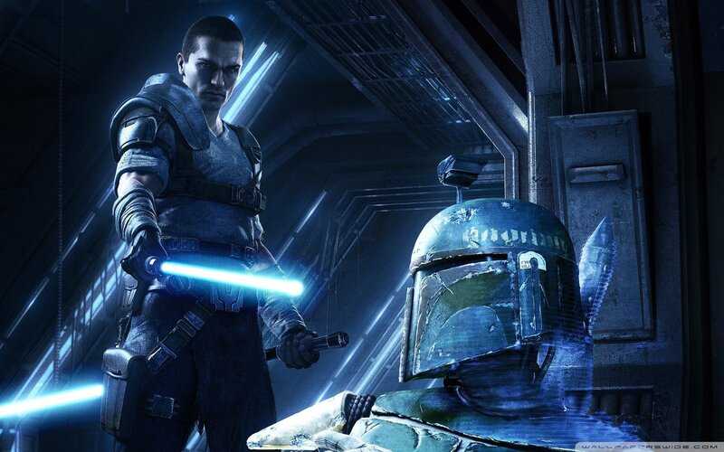 Man with Lightsaber