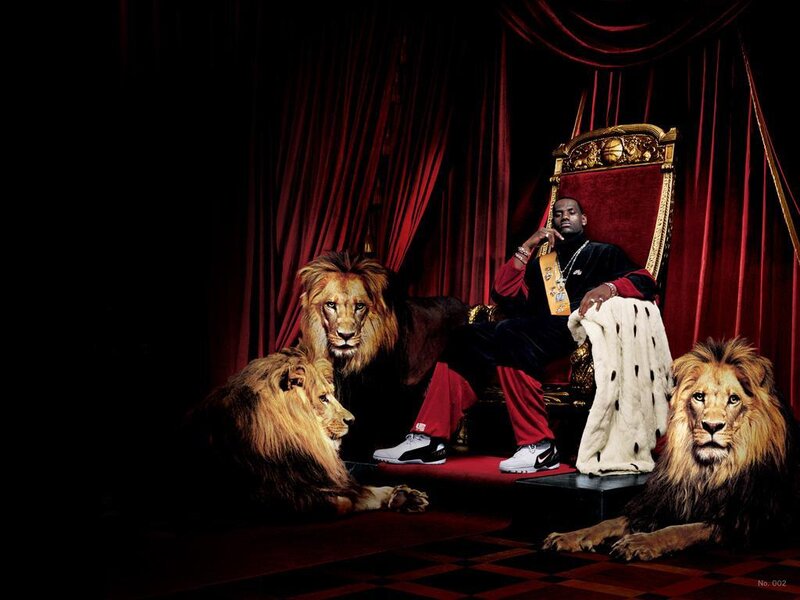 Man with lions on throne