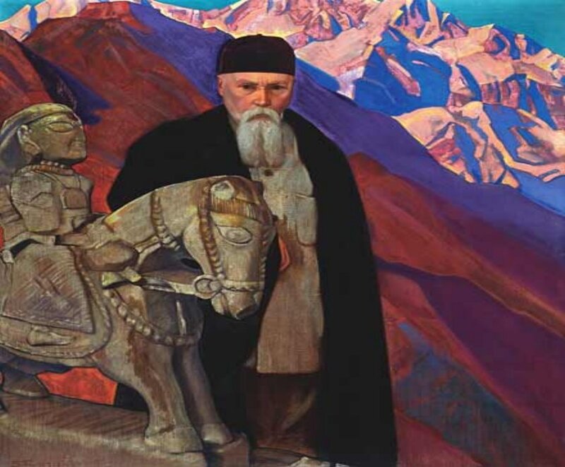 Man with Long Beard — Blue, Dramatic