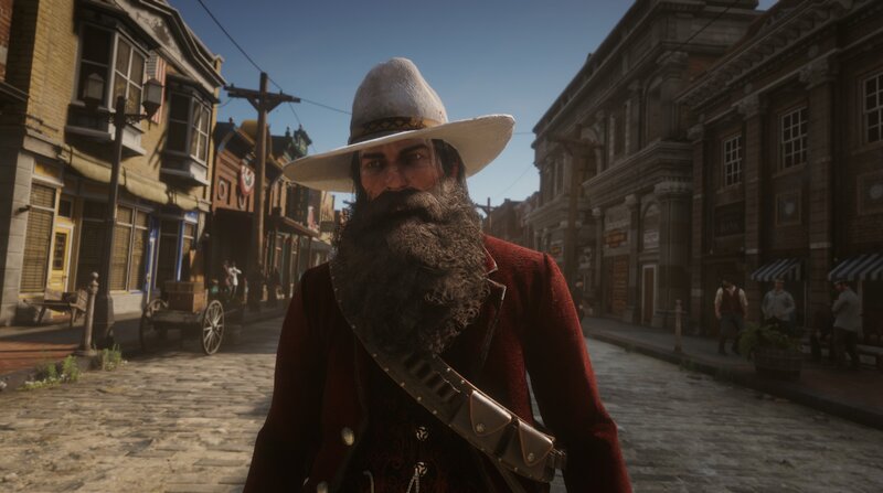Man with Long Beard — Brown, Dramatic