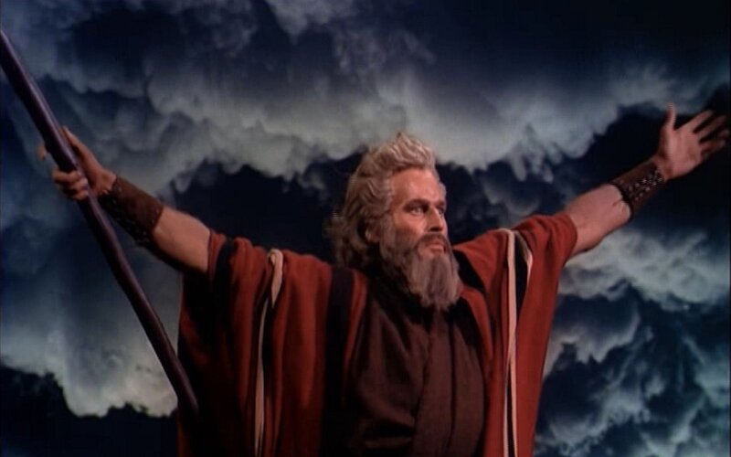 Man with Long Beard — Red, Dramatic, Photograph, Staff
