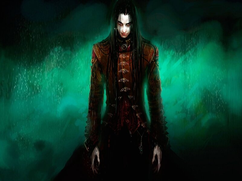 Man with Long Black Hair — Dramatic