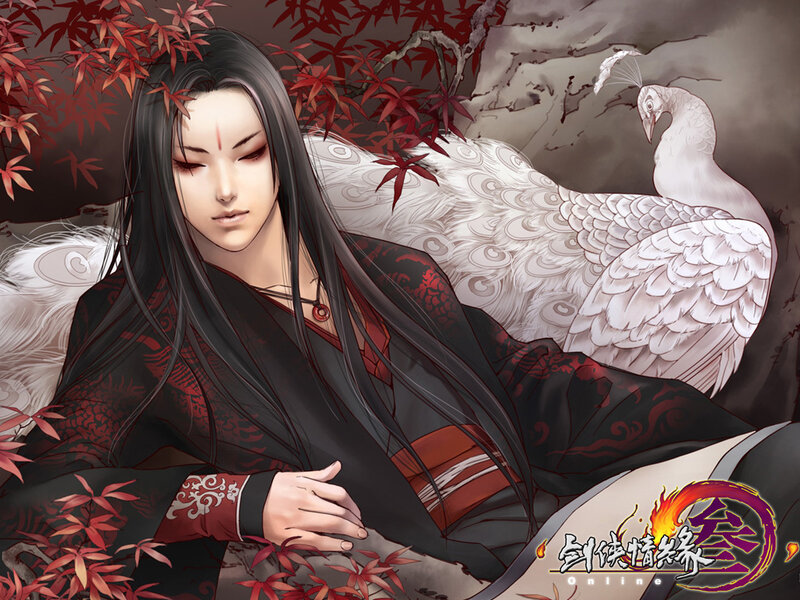 Man with Long Black Hair — Serene