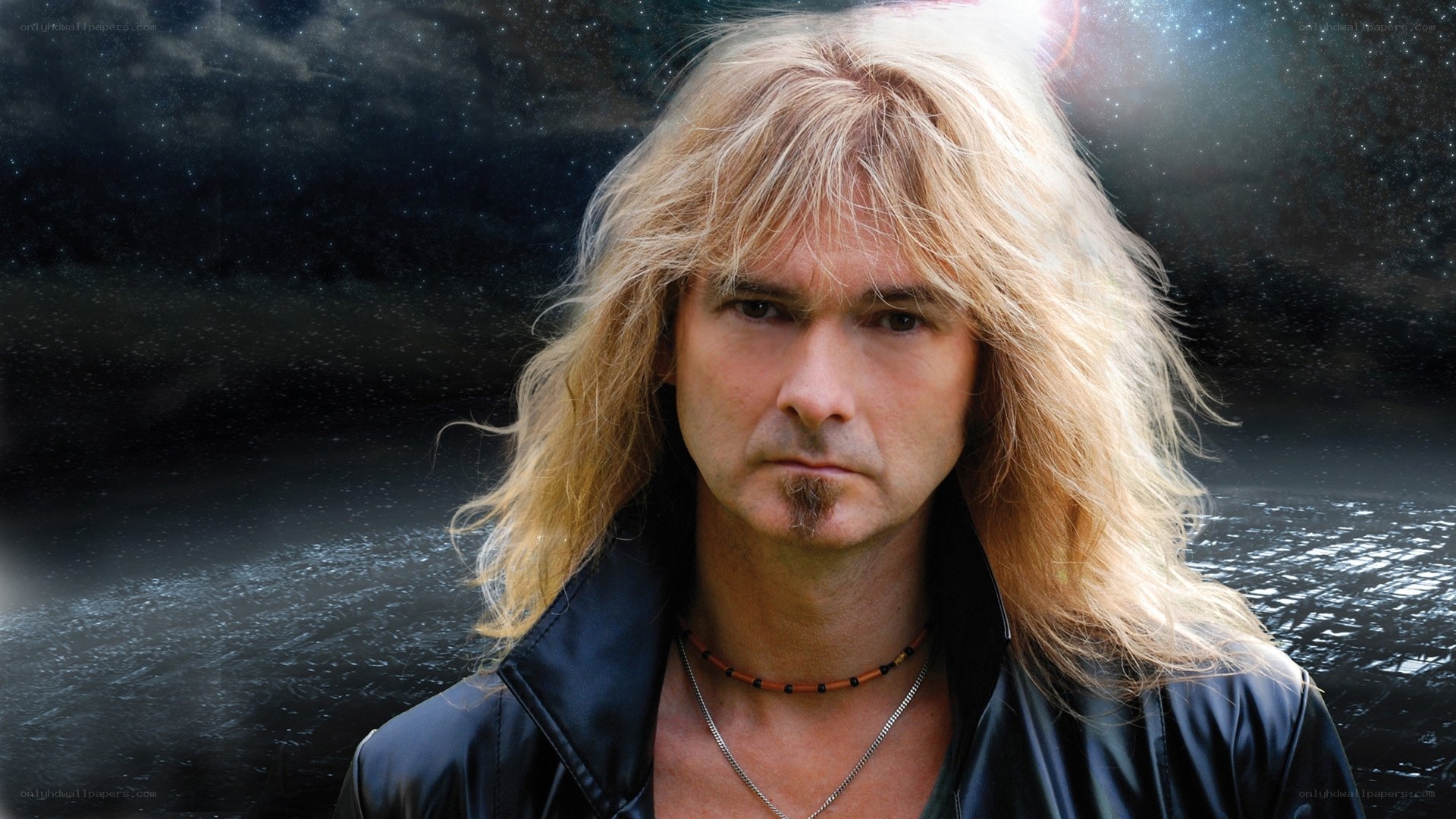 man with long blonde hair