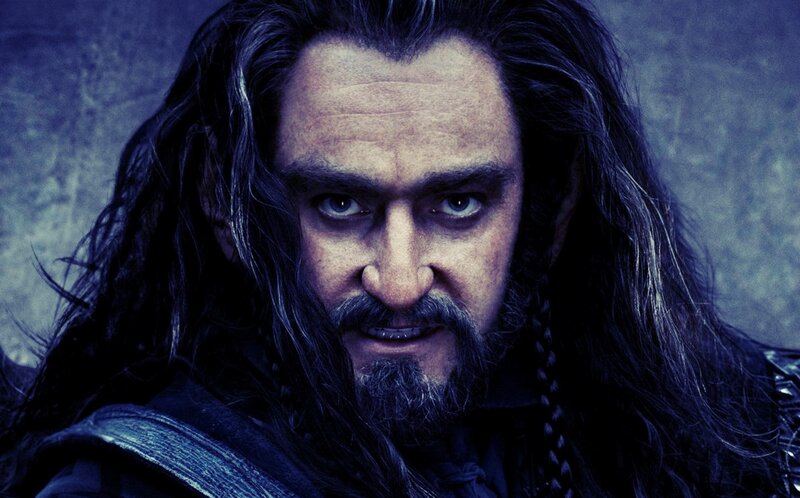 Man with Long Dark Hair — Blue, Dramatic