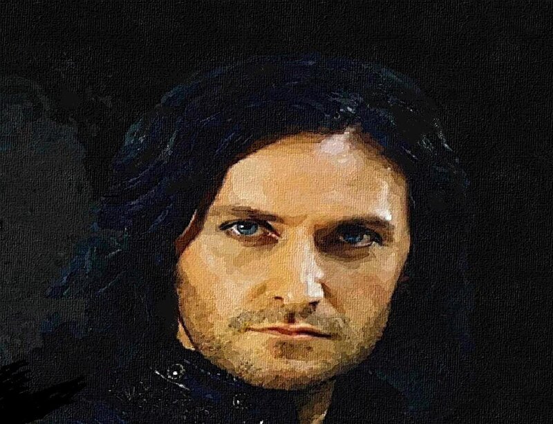 Man with Long Dark Hair