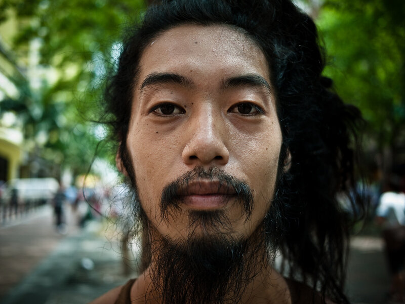 man with long hair and beard