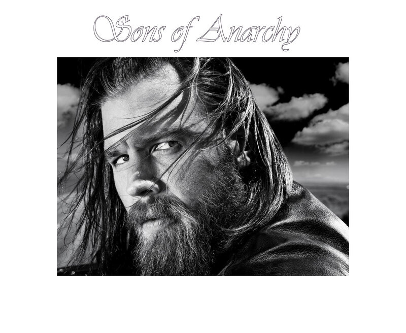 Man with Long Hair and Beard — Black, Dramatic, Photograph